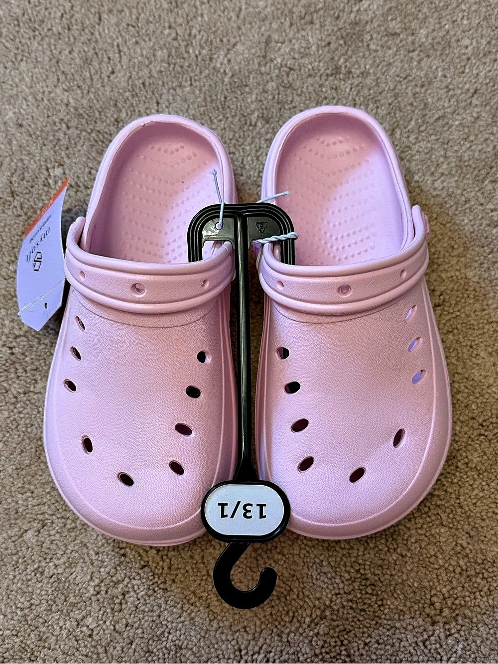 Pink Clogs Girl Size 13/1 - NWT